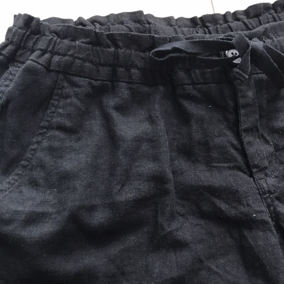 OLD Navy black linen blend tie front shorts size 0 - Picture 4 of 11